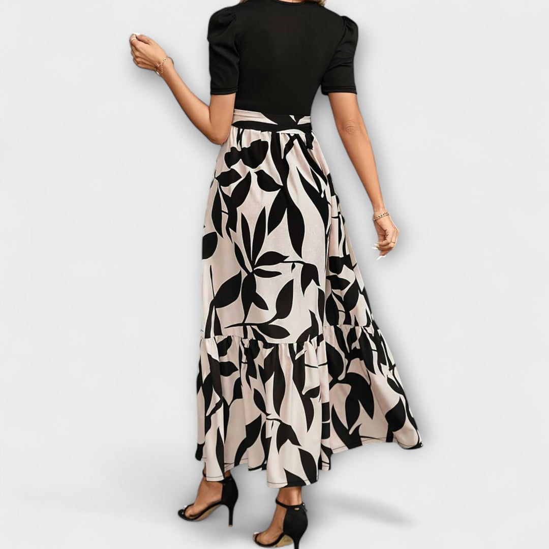 Luna - Robe d'été à imprimé floral et décolleté rond